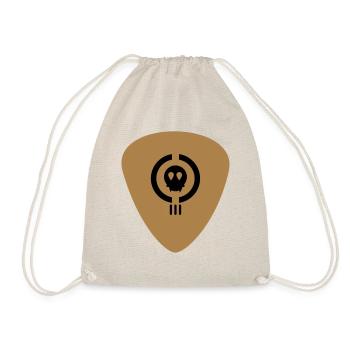 guitar chip with skull (2c) - Drawstring Bag - nature - Front