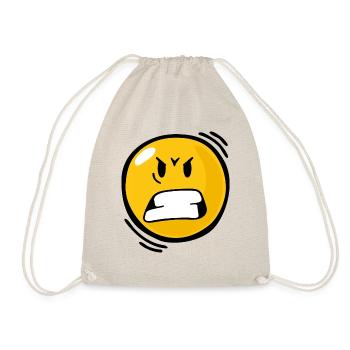 Smiley Anger - Drawstring Bag - nature - Front