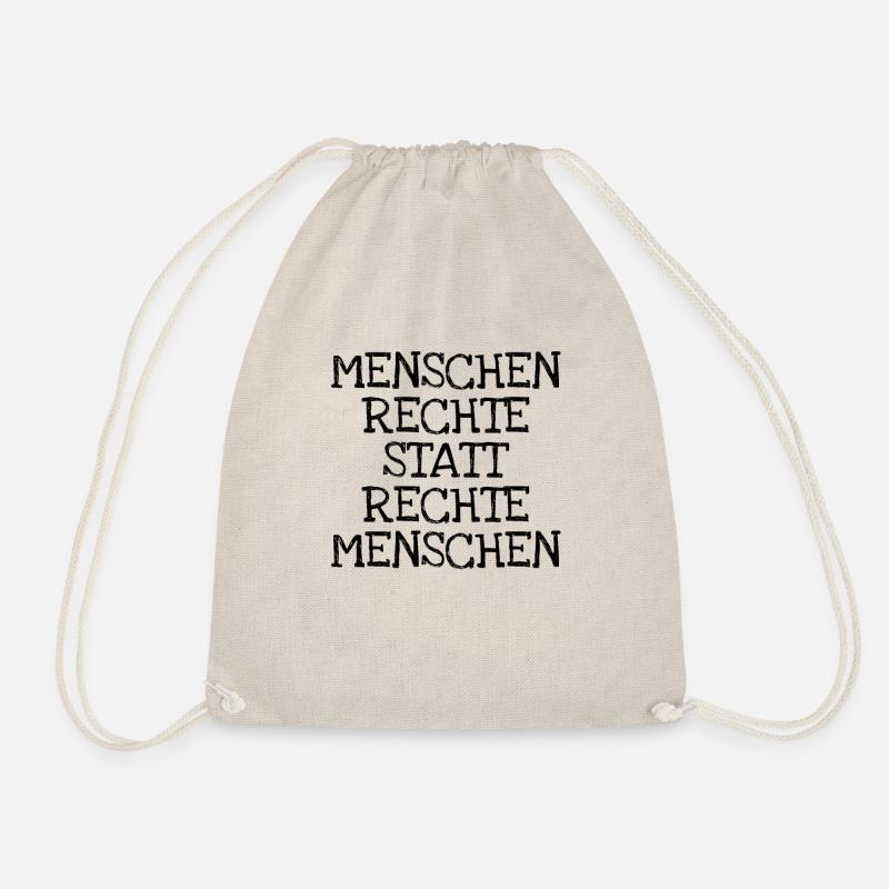 Menschen Rechte Statt Rechte Menschen - Turnbeutel - Natur
