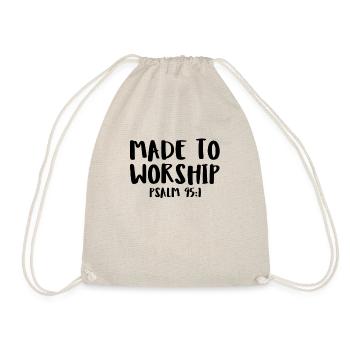 Made To Worship Psalm 951 - Drawstring Bag - nature - Front
