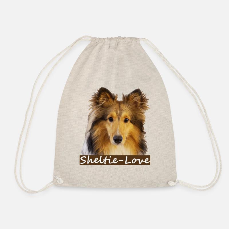 Sheltie-Love - Turnbeutel - Natur