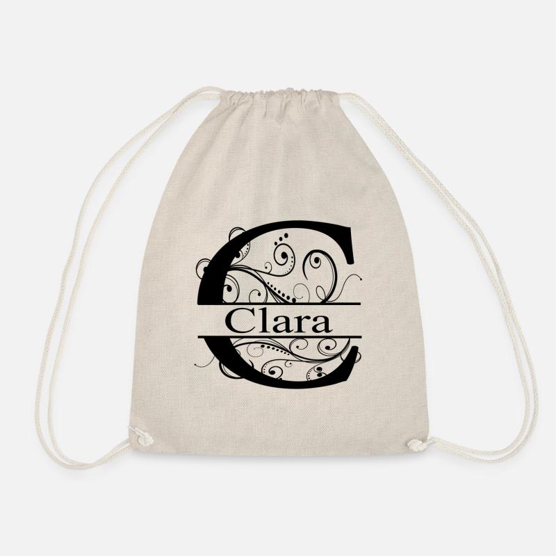 Monogramme avec le prénom Clara - Sac de sport léger - nature