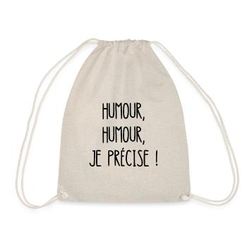 humour humour je précise - Sac de sport léger - nature - Devant