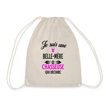 je suis chasseuse qui déchire et belle-mère - Sac de sport léger - nature - Devant