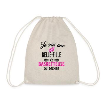 je suis basketteuse qui déchire et belle-fille - Sac de sport léger - nature - Devant