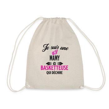 je suis basketteuse qui déchire et mamy - Sac de sport léger - nature - Devant
