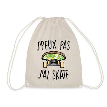 J'peux pas j'suis en skate - Sac de sport léger - nature - Devant