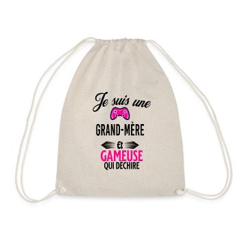 je suis gameuse qui déchire et grand-mère - Sac de sport léger - nature - Devant