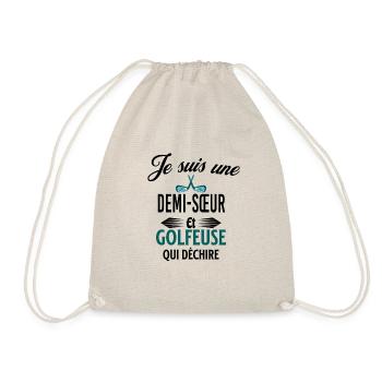 je suis golfeuse qui déchire et demi-sœur - Sac de sport léger - nature - Devant