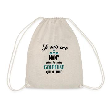 je suis golfeuse qui déchire et mamy - Sac de sport léger - nature - Devant