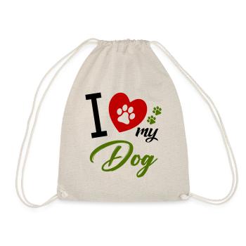 i love my dog 1 - Turnbeutel - Natur - Vorne