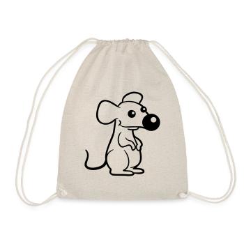 Mouse Big Nose Mouse Small Rat Rodent Cute - Drawstring Bag - nature - Front