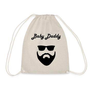 Baby Daddy Beard Sunglasses Cool - Drawstring Bag - nature - Front