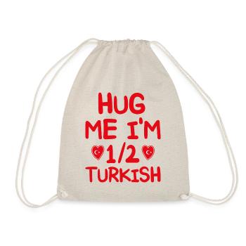Türkischer Humor Ich bin halb Türke - Turnbeutel - Natur - Vorne