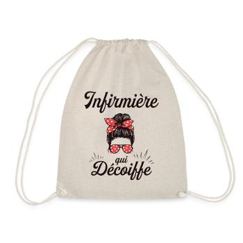 Chignon Infirmière Géniale Super Infirmière - Sac de sport léger - nature - Devant