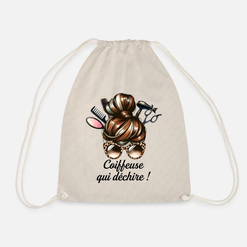 Chignon Coiffeuse Qui Déchire Super Coiffeuse - Sac de sport léger - nature