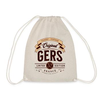 Vintage Gers Department France - Drawstring Bag - nature - Front