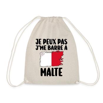 J'Me Barre à Malte Voyage Cadeau - Sac de sport léger - nature - Devant