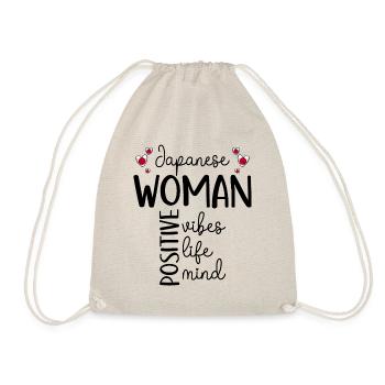 Fille Positive Femme Japonaise - Sac de sport léger - nature - Devant