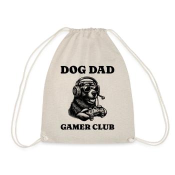 Dog Player Dog Dog Daddy Gamer - Drawstring Bag - nature - Front