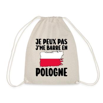 J'Peux Pas J'Me Barre En Pologne Voyage - Sac de sport léger - nature - Devant