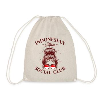 Mom Social Club Indonesian Mom - Drawstring Bag - nature - Front