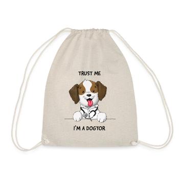 Trust me I'm a Dogtor sweet dog - Drawstring Bag - nature - Front