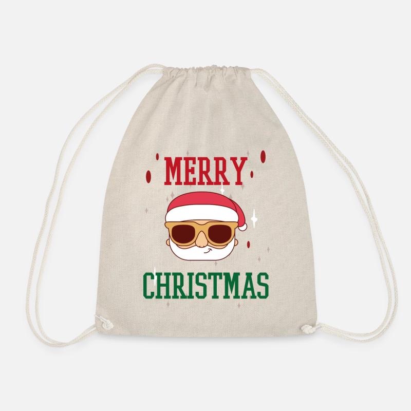 Merry Christmas Families Freiertage Logo - Drawstring Bag - nature
