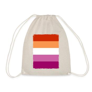 lesbian flag Lez flag Hochformat lgbtq lesbisch - Turnbeutel - Natur - Vorne