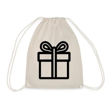 Geschenk-Icon-Box - Turnbeutel - Natur - Vorne