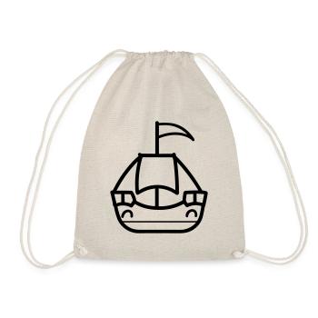 Piratenschiff - Turnbeutel - Natur - Vorne
