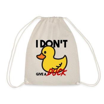 Ente Quietscheente Don't Give A Duck Rebell Lustig - Turnbeutel - Natur - Vorne