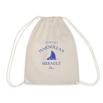 t shirt marseillan homme herault bateau cadeau - Sac de sport léger - nature - Devant