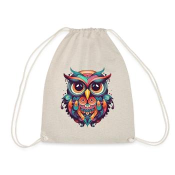 Hibou mignon dans le style dessin animé - Sac de sport léger - nature - Devant