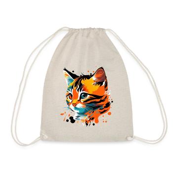 mignon, chaton coloré, chat - Sac de sport léger - nature - Devant