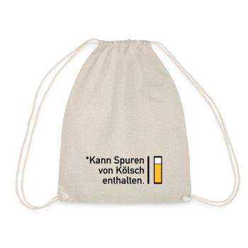 Kann Spuren von Kölsch enthalten - Turnbeutel - Natur - Vorne