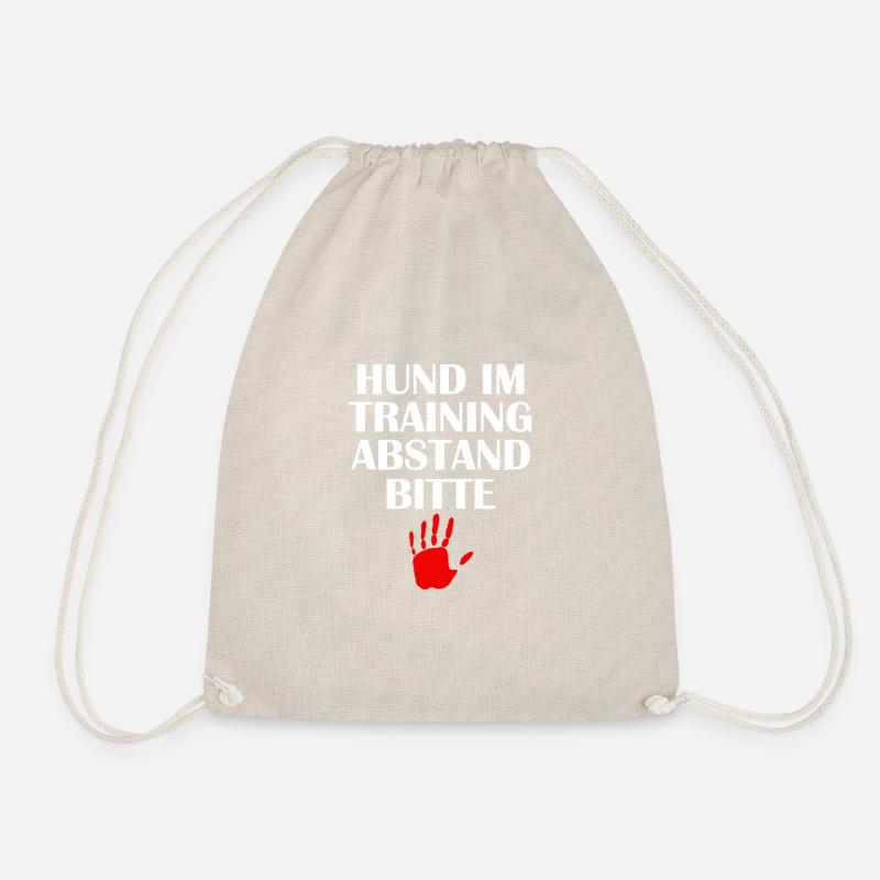 DOG IN TRAINING DISTANCE PLEASE - Drawstring Bag - nature