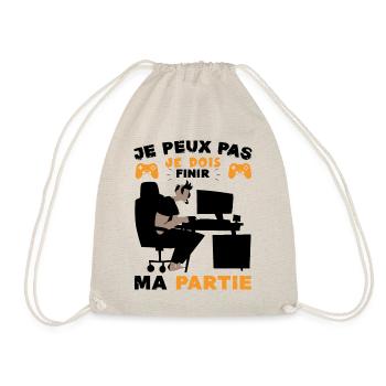 Attends Je Finis ma Partie Cadeau Humour Homme - Sac de sport léger - nature - Devant