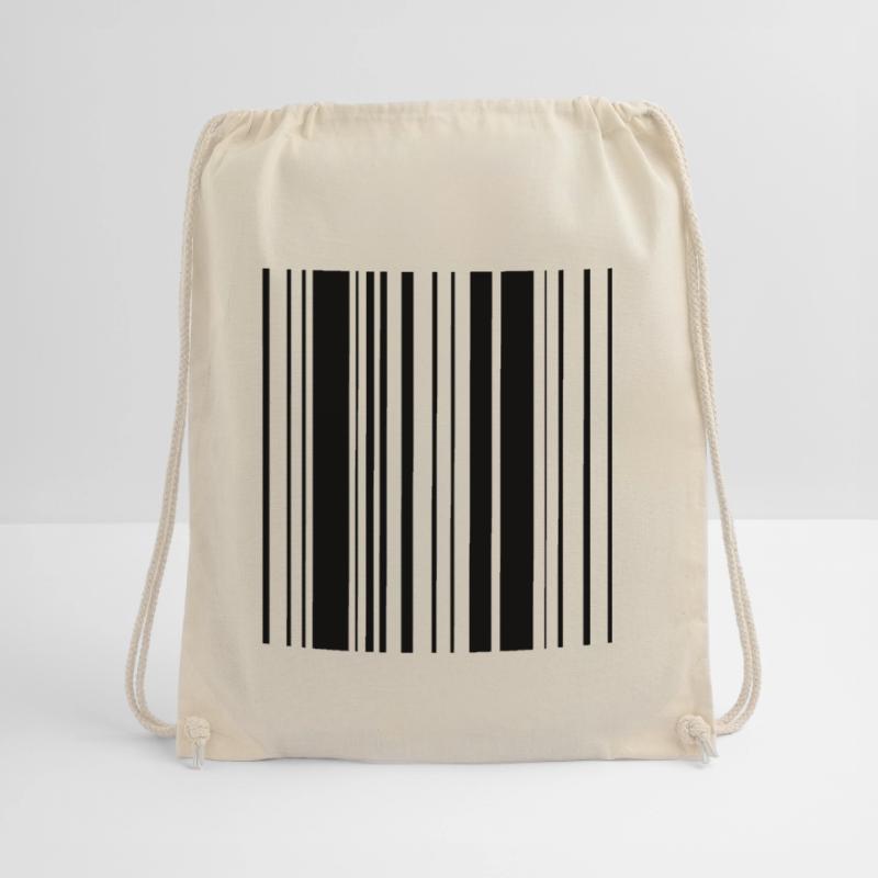 Stripes pattern barcode Drawstring Bag