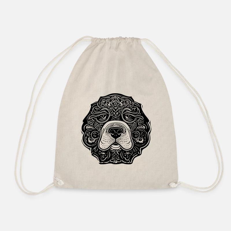 Decorative dog - Drawstring Bag - nature
