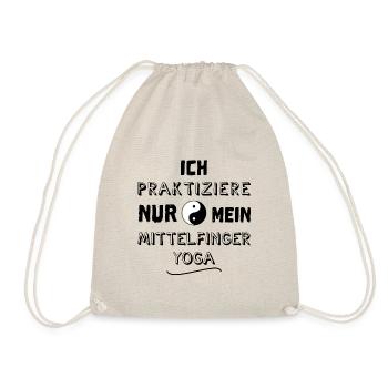mittelfinger yoga - Turnbeutel - Natur - Vorne