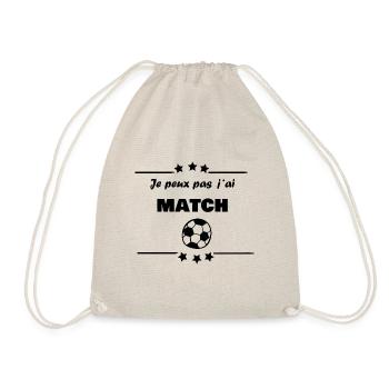 Je peux pas, j ai match de foot. - Sac de sport léger - nature - Devant