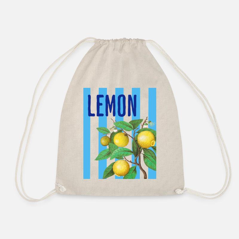 Lemon - Zitrone - Drawstring Bag - nature