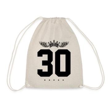 30 Zahl Krone - Turnbeutel - Natur - Vorne