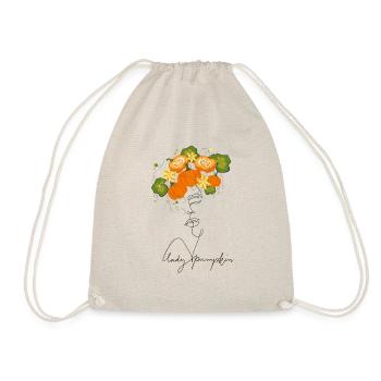 Lady Pumpkin Lineart Design orange - Drawstring Bag - nature - Front