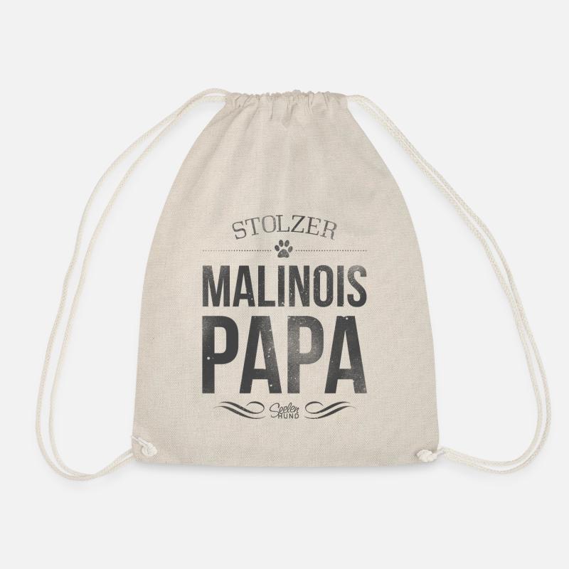 Stolzer Malinois Papa - Turnbeutel - Natur