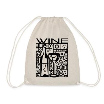 wine - wine motif for wine lovers, winemakers, ... - Drawstring Bag - nature - Front