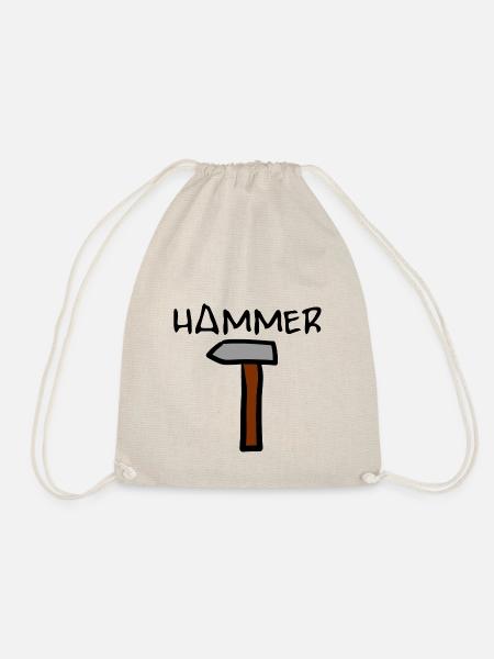 H, A doppel M, E, R - Hammer yeah! - Turnbeutel - Natur
