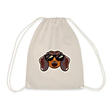 Retro Dachshund Holiday Dog Lovers - Drawstring Bag - nature - Front