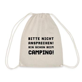 bitte nicht ansprechen camping - Turnbeutel - Natur - Vorne